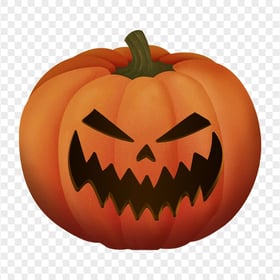 Halloween Pumpkin Evil Monster Face Illustration