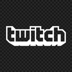 HD White Logo Twitch Transparent Background PNG