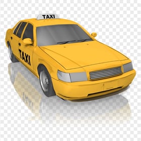 HD 3D Taxi Cab Car Vehicle PNG