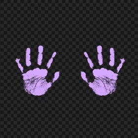 HD Light Purple Two Realistic Hand Print PNG
