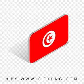 Tunisia Isometric 3D Flag Icon HD Transparent PNG