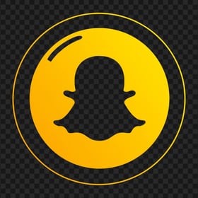 HD Round Circle Snapchat Outline Icon PNG Image