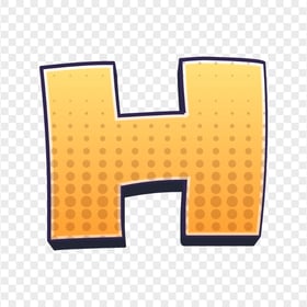 Comic Alphabet H Letter Cartoon FREE PNG