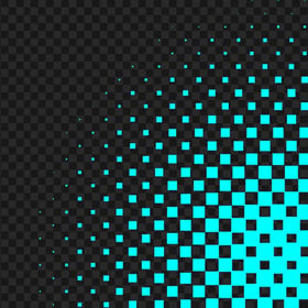 HD Blue Turquoise Square Halftone Corner PNG