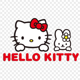 Hello Kitty and Cute Bunny Logo Illustration HD PNG