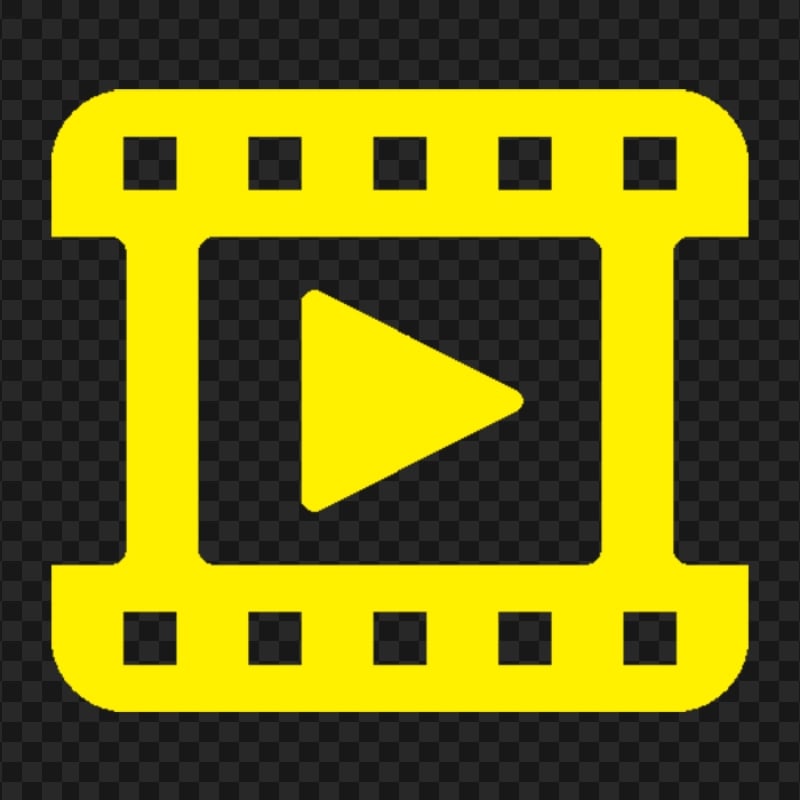 Transparent HD Video Play, Watch Player Yellow Icon Citypng