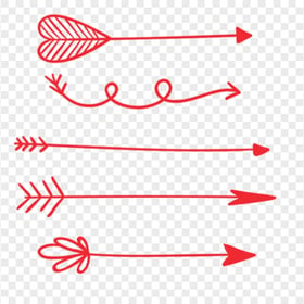 Download HD Group Of Red Love Arrows PNG