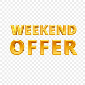 HD Weekend Offer Gold Logo Sign Transparent PNG