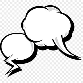 Two Comic Cartoon Bubble Cloud Dialog FREE PNG