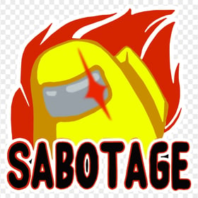HD Yellow Character Among Us Crewmate Imposter Sabotage Logo PNG