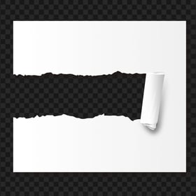 HD Burst Ripped Square White Paper PNG