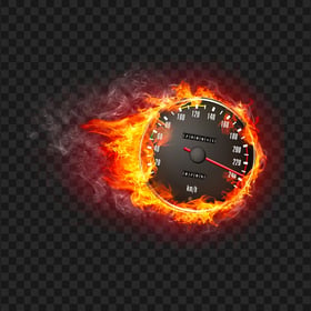 Burning Speedometer On Fire HD PNG
