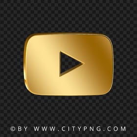 Youtube Gold Play Button HD Transparent Background