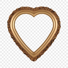 Real Frame Heart Shape Transparent Background