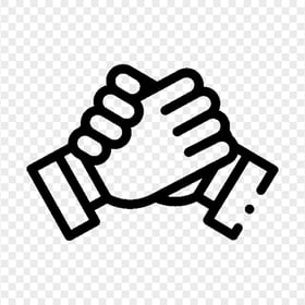 Black Soul Brother Handshake Icon FREE PNG