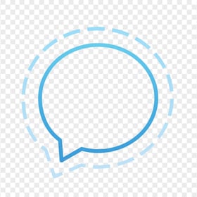 HD Signal Private Messenger Dotted Outline Icon PNG