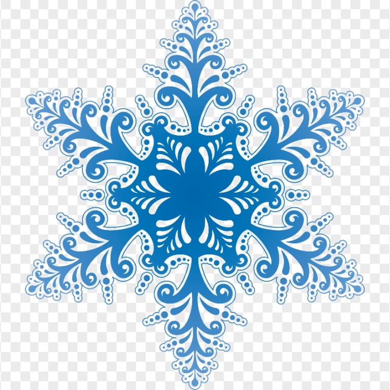 Blue Snowflake Illustration Shape PNG Image