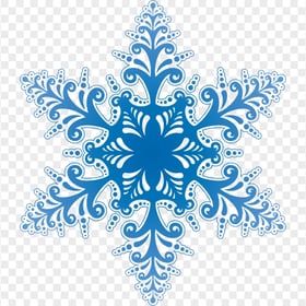 Blue Snowflake Illustration Shape PNG Image