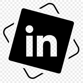 HD Black Linkedin IN Icon Symbol Sign PNG