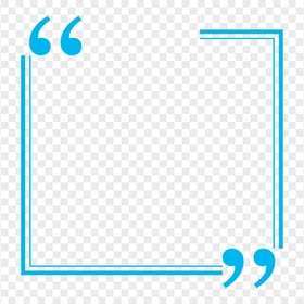 Quote Square Vector Blue Frame HD Transparent PNG