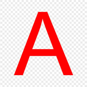 HD Red A Letter Text Alphabet PNG