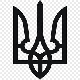 Black Coat Of Arms Of Ukraine Trident