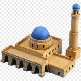 3D Isometric Arabic Islamic Mosque Masjid Icon