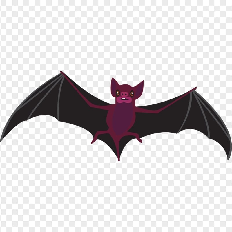 Bat Open Wings Cartoon Clipart