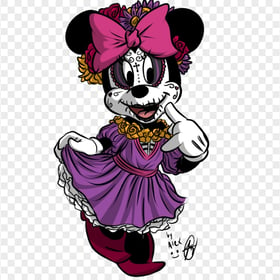 Minnie Mouse Calavera Monster Image PNG