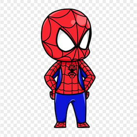 HD Spider Man Standing Chibi PNG