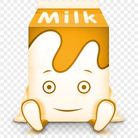 Cartoon Milk Box Icon PNG
