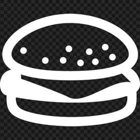 Burger White Icon PNG