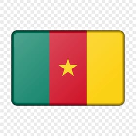 Cameroon Banner Button Icon Flag