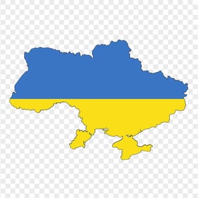 FREE Ukraine Flag Map PNG