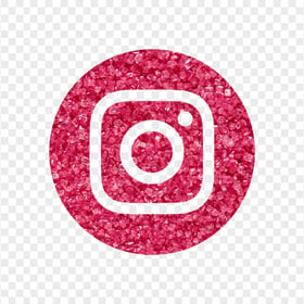 HD Circular Aesthetic Pink Glitter Grains Instagram Logo Icon PNG