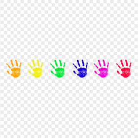 HD Child Childs Kids Colorful Handprint PNG