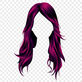 HD Pink Stardoll Cartoon Anime Long Hair PNG