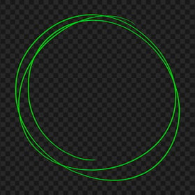 Doodle Sketch Lines Green Circle PNG Image