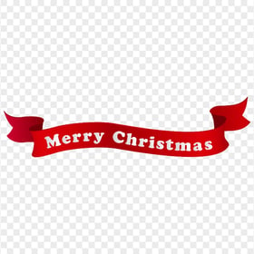 HD Merry Christmas Red Ribbon Banner PNG