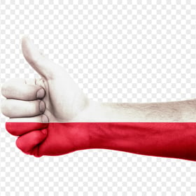 Poland Thumbs Up Flag PNG