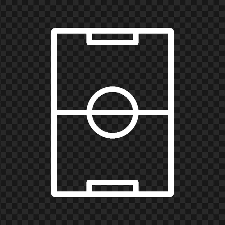 Vertical White Pitch Stadium Icon Transparent PNG