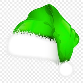 HD Christmas Green Santa Claus Hat Bonnet Illustration PNG