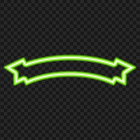 Green Neon Ribbon Banner Transparent PNG