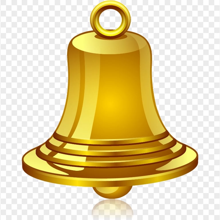 PNG Realistic Illustration Gold Yellow Bell