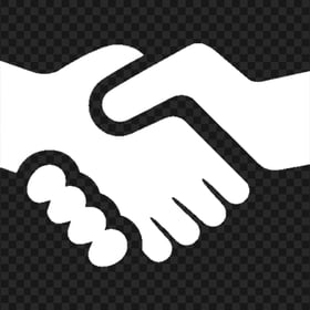 Handshake White Icon PNG Image
