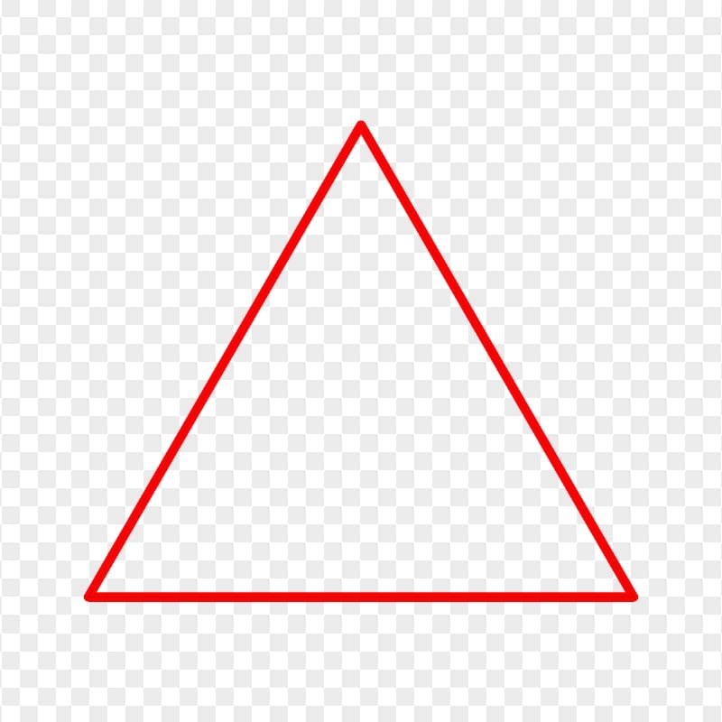 HD Outline Triangle Red Border PNG