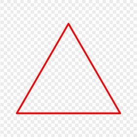 HD Outline Triangle Red Border PNG