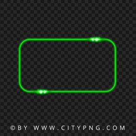 Green Neon Aesthetic Frame With Flare HD PNG