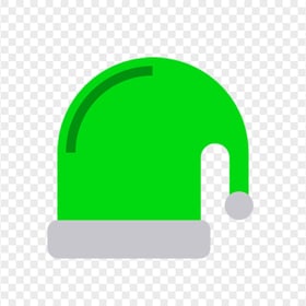 Flat Green Christmas Santa Hat Vector Icon PNG