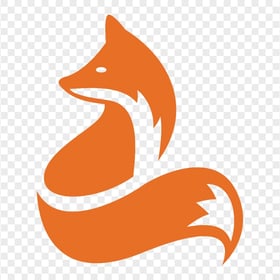 Download HD Orange Fox Icon Silhouette PNG